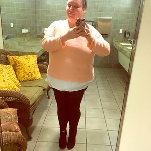 Torrid size 2 pink two-fer sweater